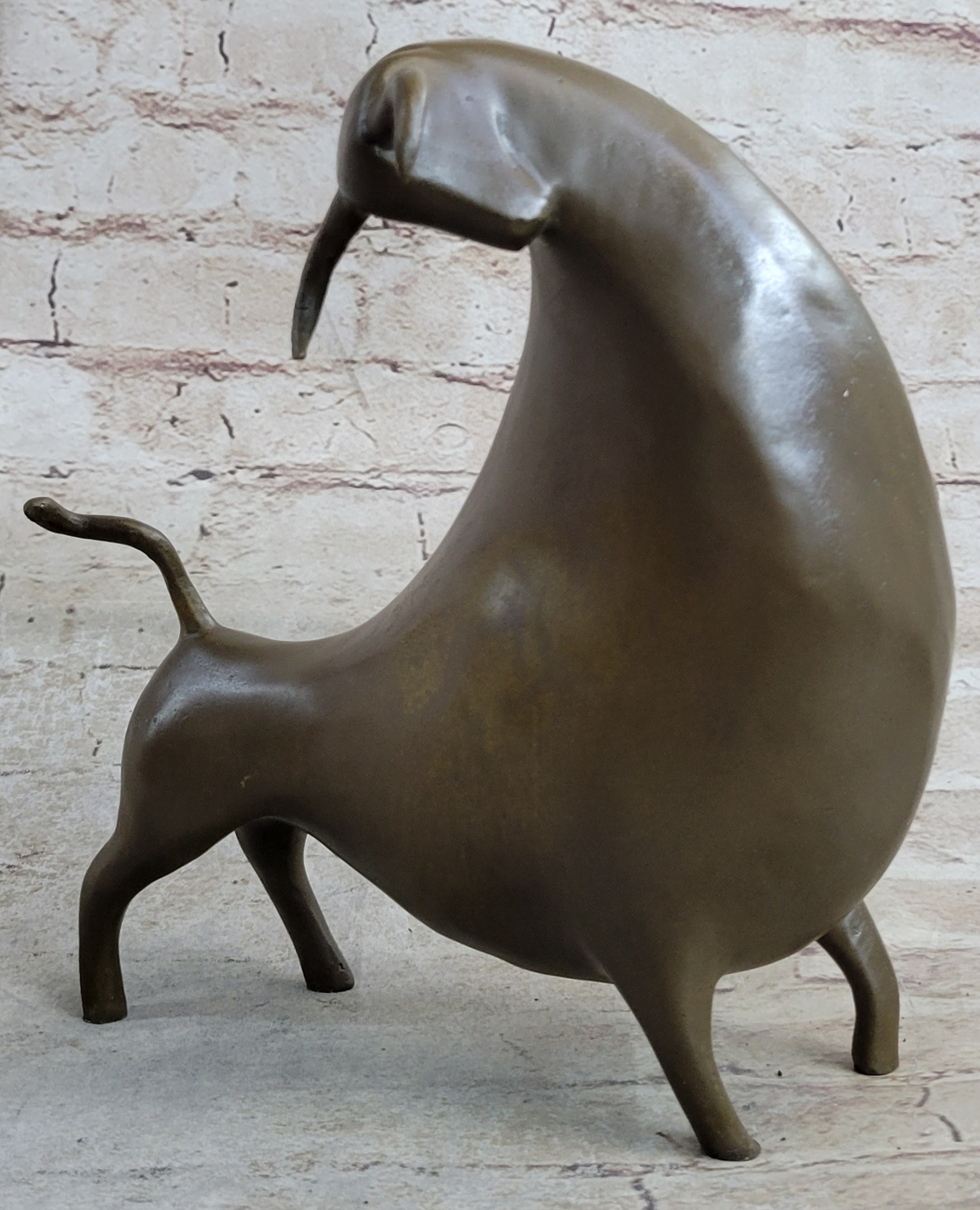 Abstract Bull Limited Edition Signed Original Williams Bronze