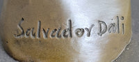 Signed Salvador Dali Gesture Hand Brown Patina Bronze Sculpture