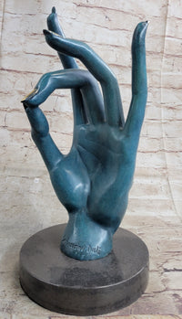 Salvador Dali Human Face Bronze Sculpture Special Patina