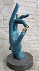 Salvador Dali Human Face Bronze Sculpture Special Patina