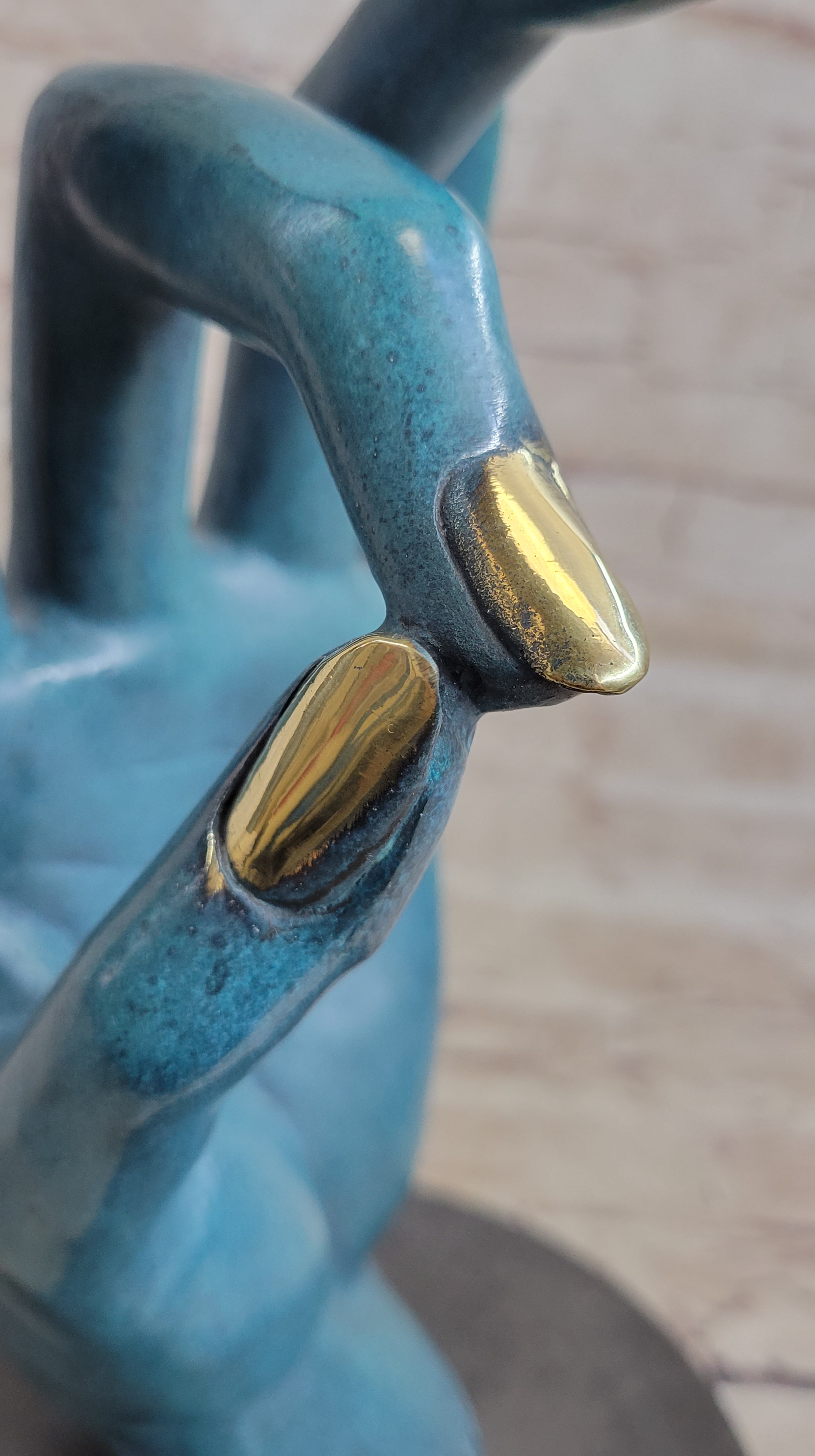 Salvador Dali Human Face Bronze Sculpture Special Patina
