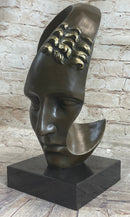 Abstract Metal Face Art Sculpture Bronze by Salvador Dali