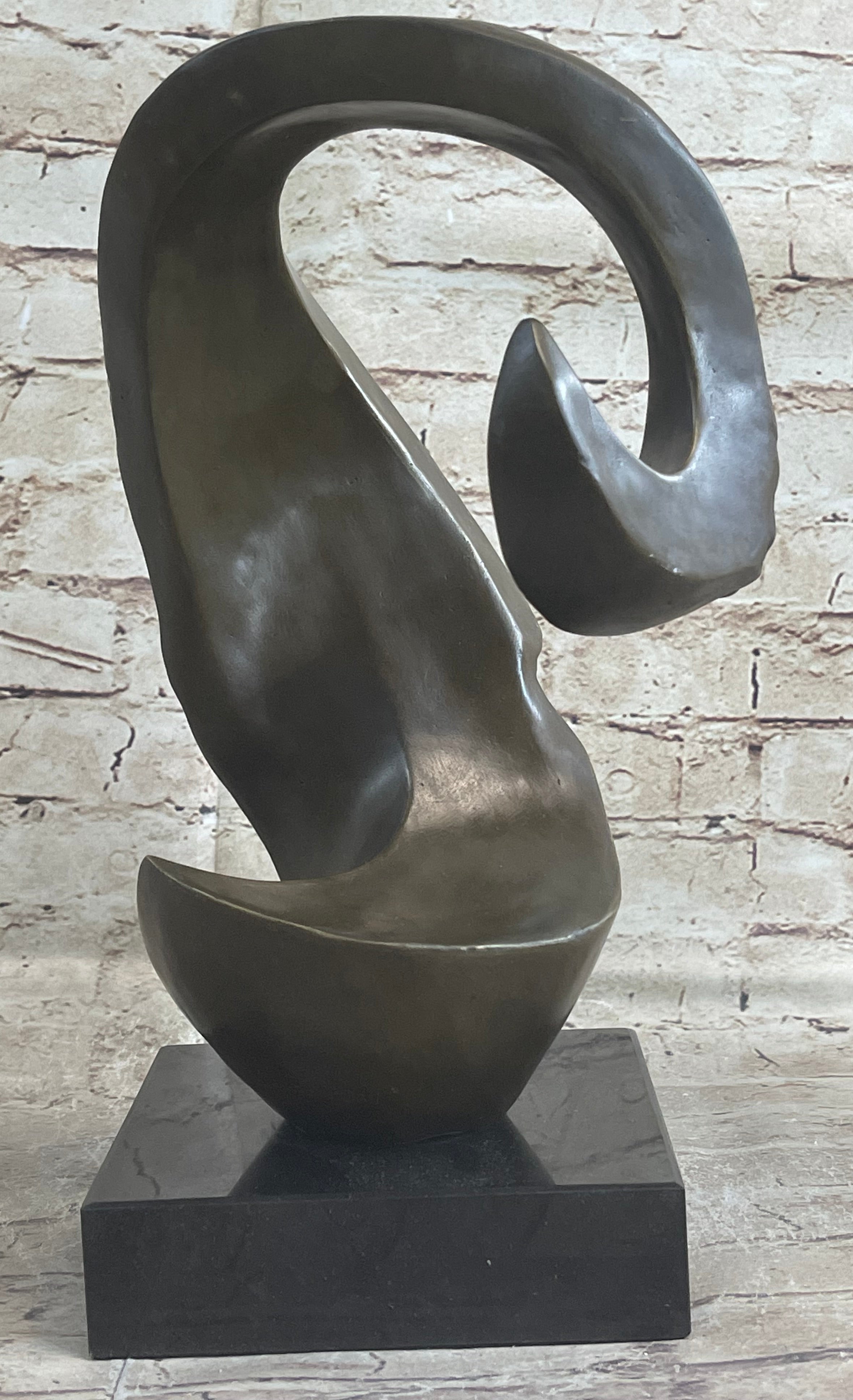 Abstract Metal Face Art Sculpture Bronze by Salvador Dali