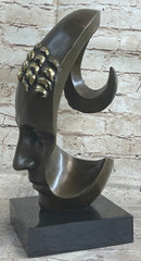Abstract Metal Face Art Sculpture Bronze by Salvador Dali
