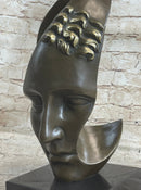 Abstract Metal Face Art Sculpture Bronze by Salvador Dali