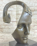 Abstract Metal Face Art Sculpture Bronze by Salvador Dali