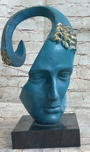Surreal Salvador Dali Bronze Sculpture Abstract Face Art