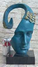 Surreal Salvador Dali Bronze Sculpture Abstract Face Art