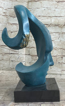 Surreal Salvador Dali Bronze Sculpture Abstract Face Art