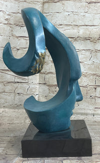 Surreal Salvador Dali Bronze Sculpture Abstract Face Art
