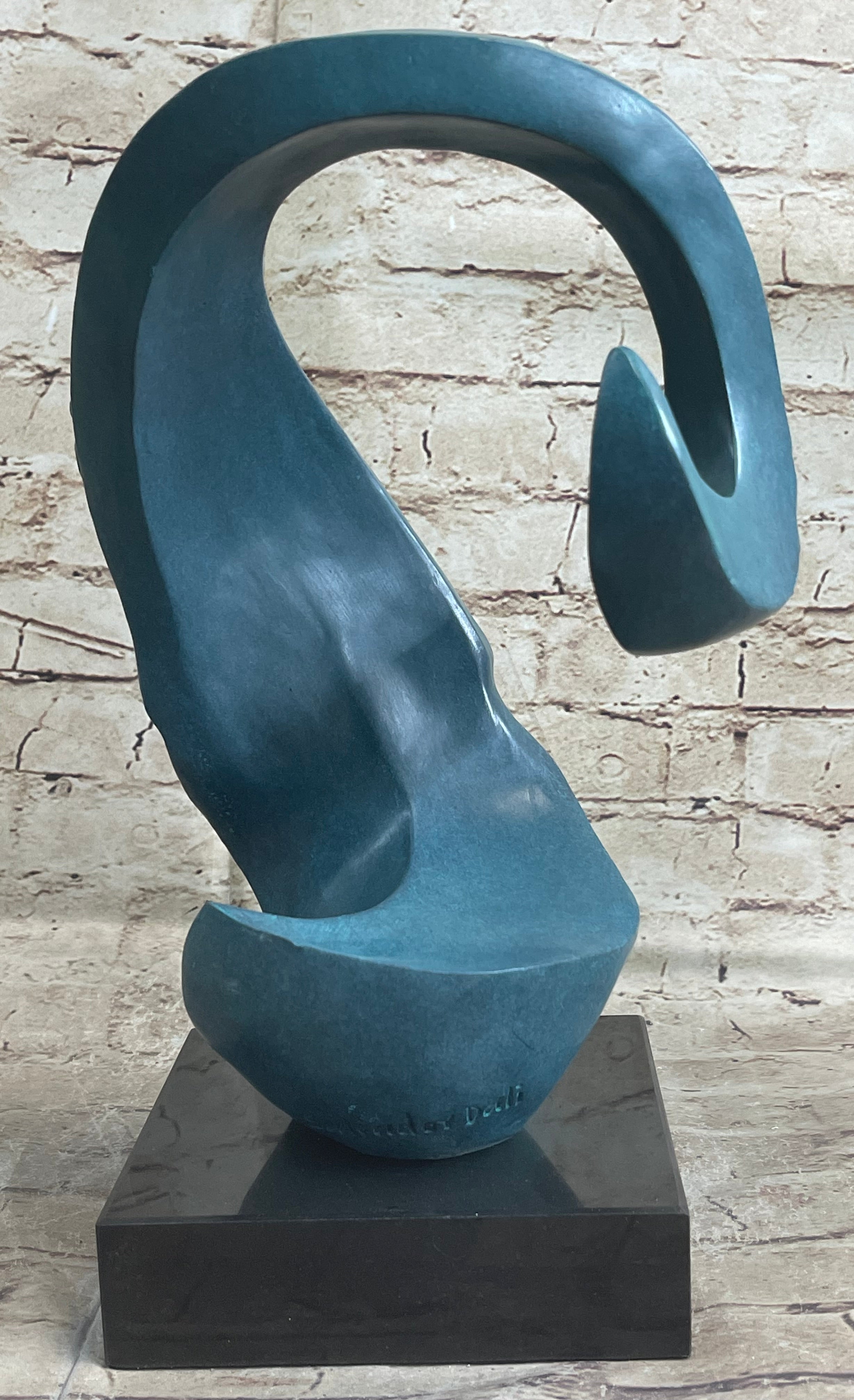 Surreal Salvador Dali Bronze Sculpture Abstract Face Art