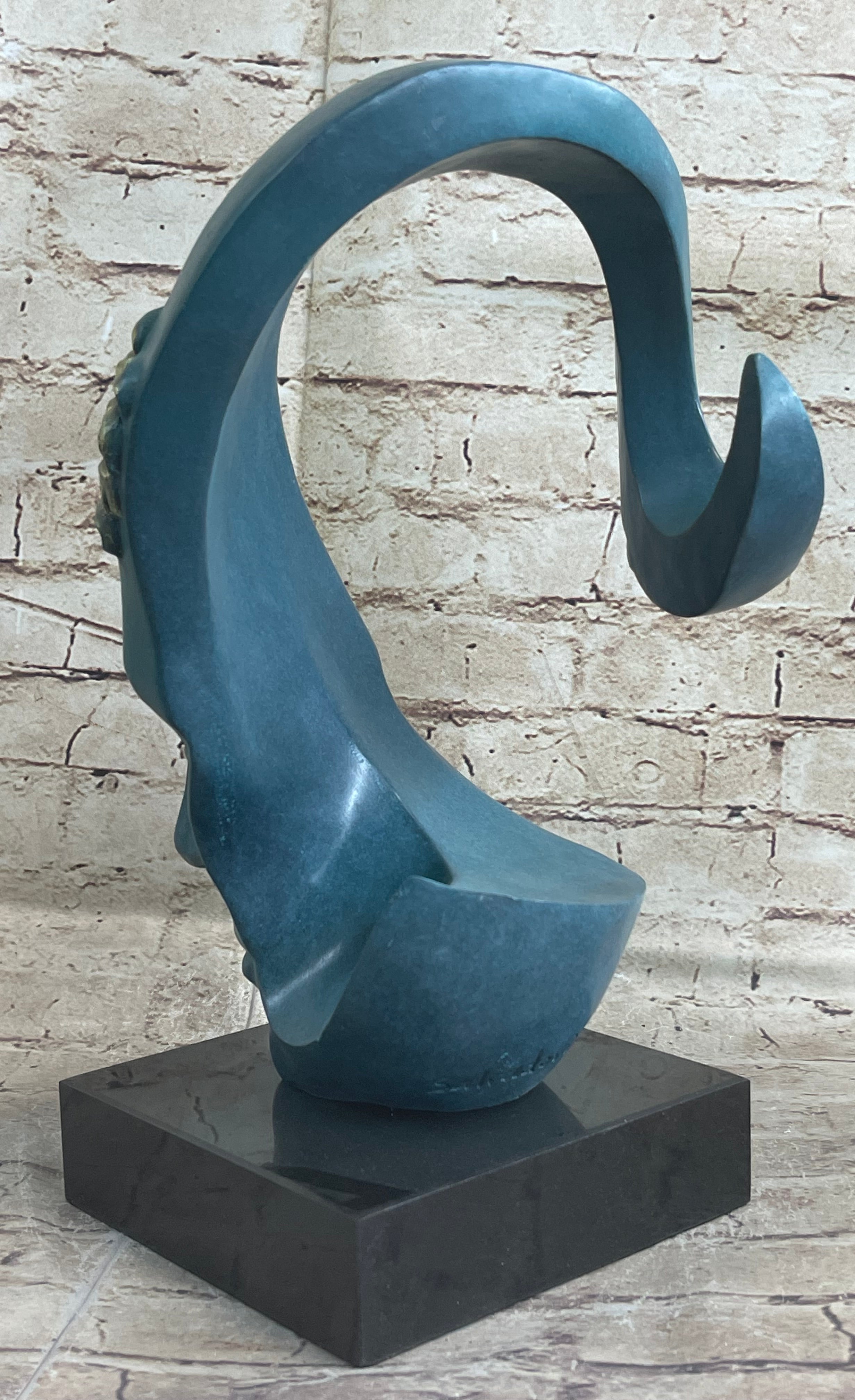 Surreal Salvador Dali Bronze Sculpture Abstract Face Art
