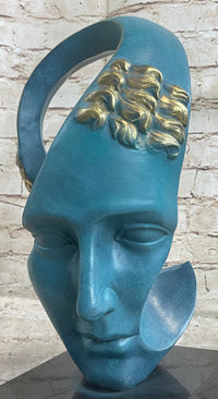 Surreal Salvador Dali Bronze Sculpture Abstract Face Art