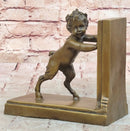Bronze Bookends – Satyr and Goat Mythological Sculpture