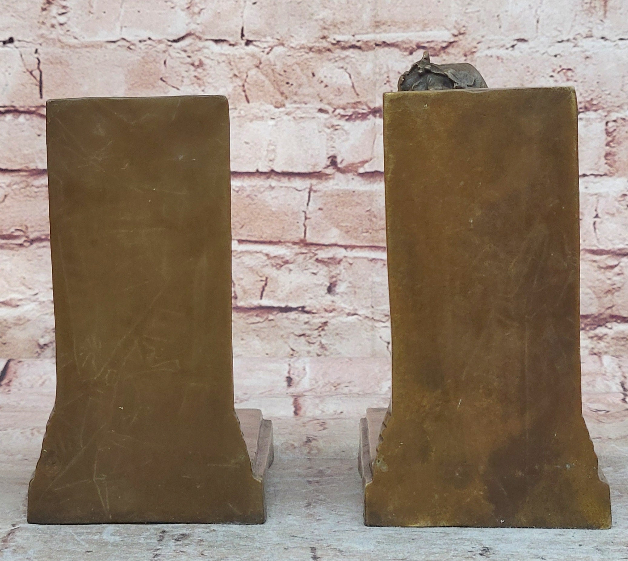 Bronze Bookends – Satyr and Goat Mythological Sculpture