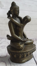 Tibet Art Tantra Buddhism Gilt Bronze Mandkesvara Yab-Yum Lotus
