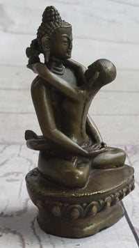 Tibet Art Tantra Buddhism Gilt Bronze Mandkesvara Yab-Yum Lotus