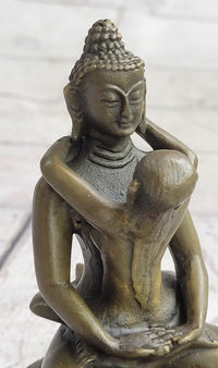 Tibet Art Tantra Buddhism Gilt Bronze Mandkesvara Yab-Yum Lotus