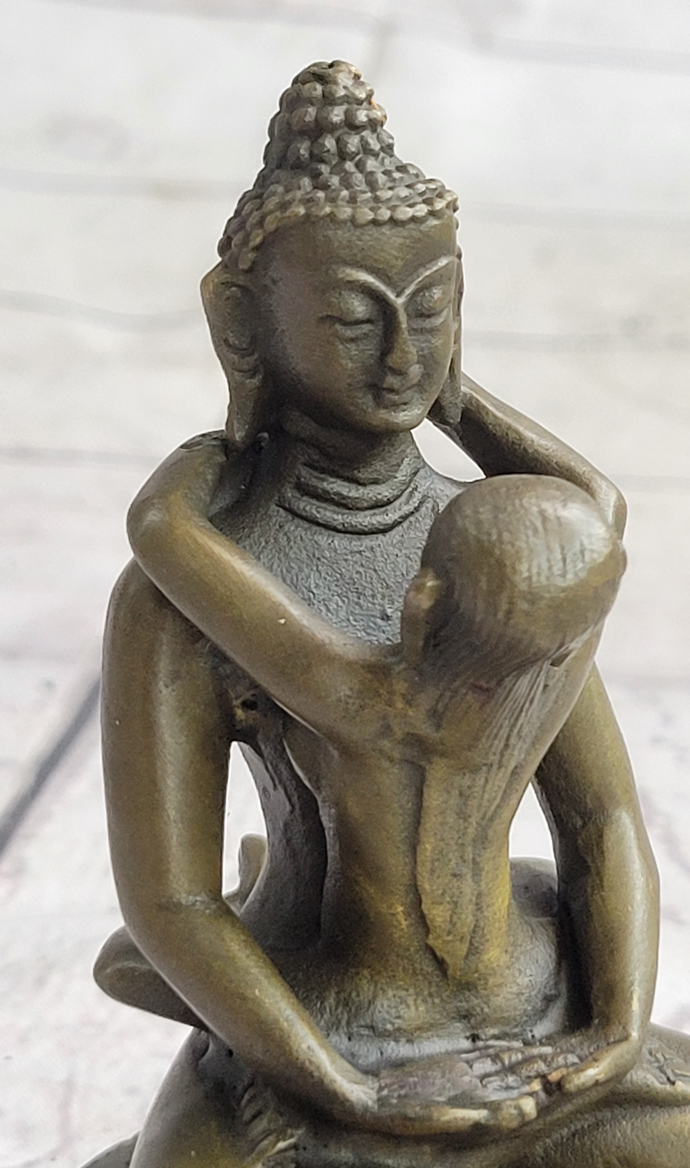 Tibet Art Tantra Buddhism Gilt Bronze Mandkesvara Yab-Yum Lotus
