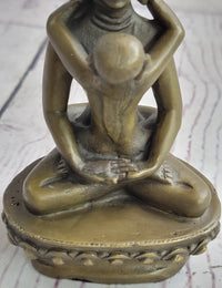 Tibet Art Tantra Buddhism Gilt Bronze Mandkesvara Yab-Yum Lotus