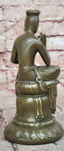 Signed Milo Genuine Bronze Buddha Statue Buddhist Sculpture Meditation Art