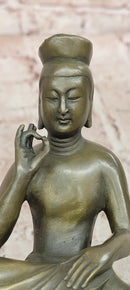Signed Milo Genuine Bronze Buddha Statue Buddhist Sculpture Meditation Art