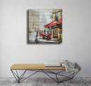 French Cafe 3-D Wall Mount Oil Painting Artwork