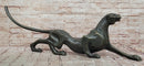 Bronze Panther Sculpture – Abstract Feline Art Deco