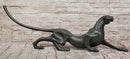 Bronze Panther Sculpture – Abstract Feline Art Deco