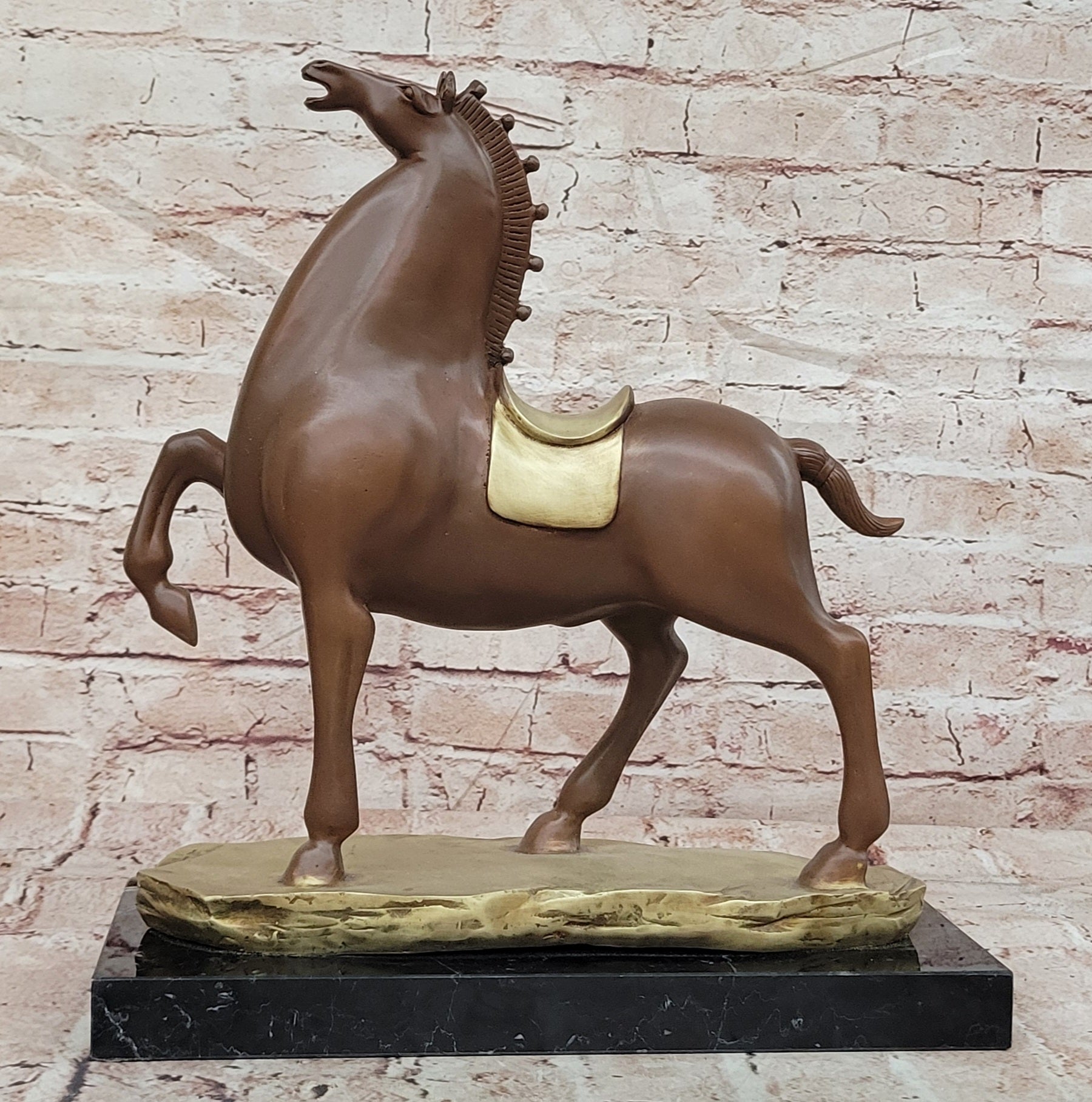 Modern Sculpture Made of Pure Copper, Bronze Horse Statue by B.C Zhang