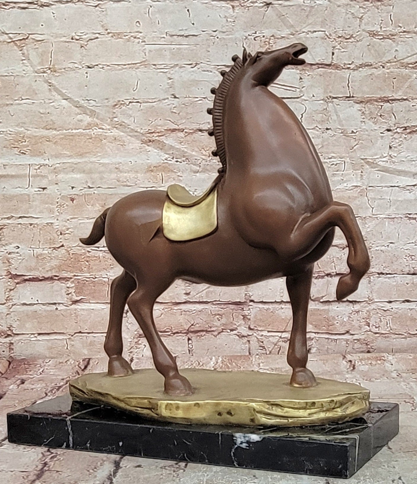 Modern Sculpture Made of Pure Copper, Bronze Horse Statue by B.C Zhang