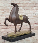Abstract Modern Horse Artwork By B.C Zhang Mid Century Bronze Sculpture Figure