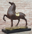Abstract Modern Horse Artwork By B.C Zhang Mid Century Bronze Sculpture Figure