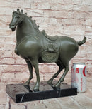 Heavy Bronze Tang Horse Equestrian Statue Figurine Patina Signed B.C Zhang
