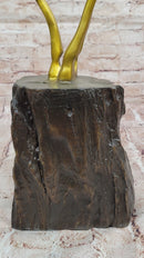 Gold Deer Sculpture – Contemporary Bronze Stag