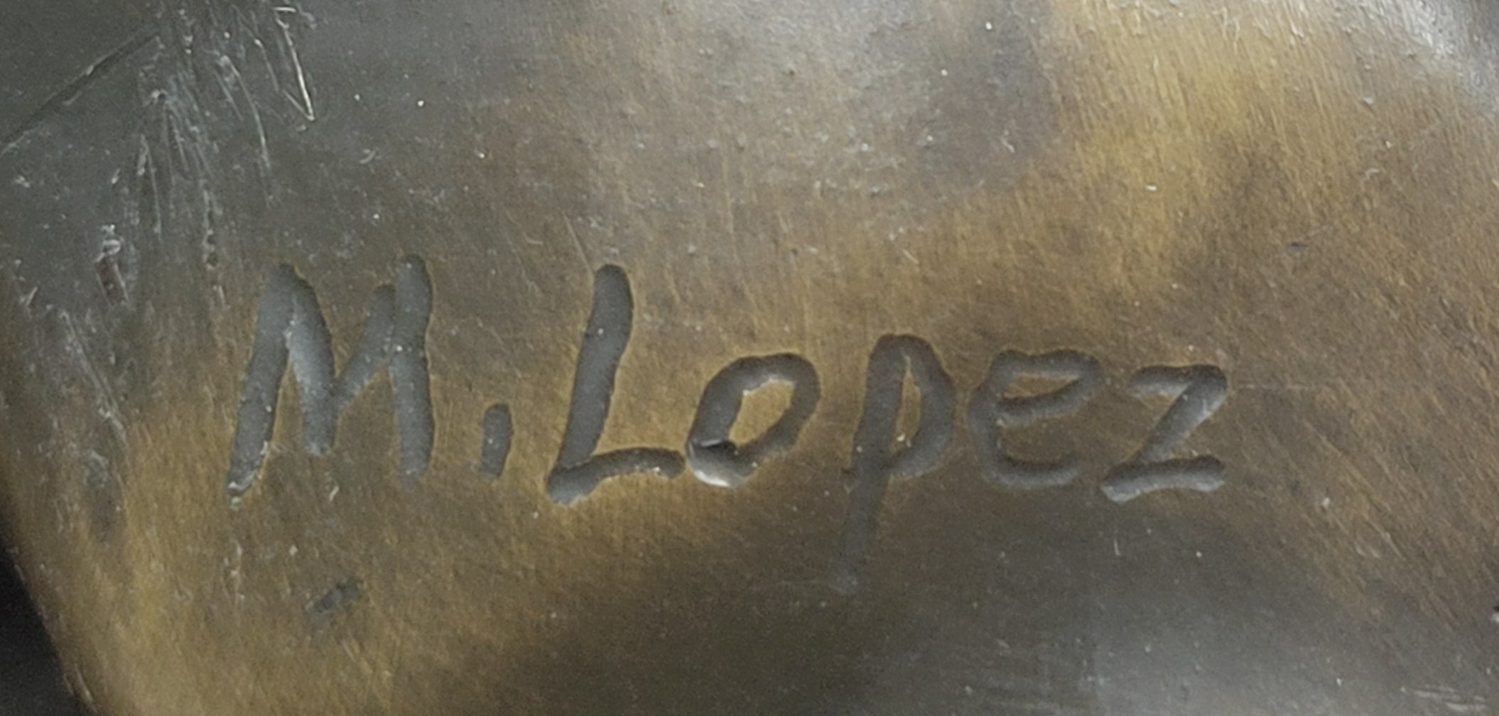 Bronze Bulldog Sculpture on Marble Base