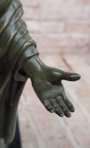 Jesus (Son of God) with Open Arms Genuine Bronze Sculpture Signed Valli