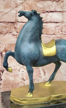 Bronze Horse Sculpture Abstract Modern Art Hand Made Figurine by Zhang