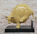 Bronze Bull Modern Abstract Farmhouse Sculpture