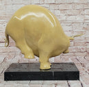 Bronze Bull Modern Abstract Farmhouse Sculpture