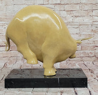 Bronze Bull Modern Abstract Farmhouse Sculpture