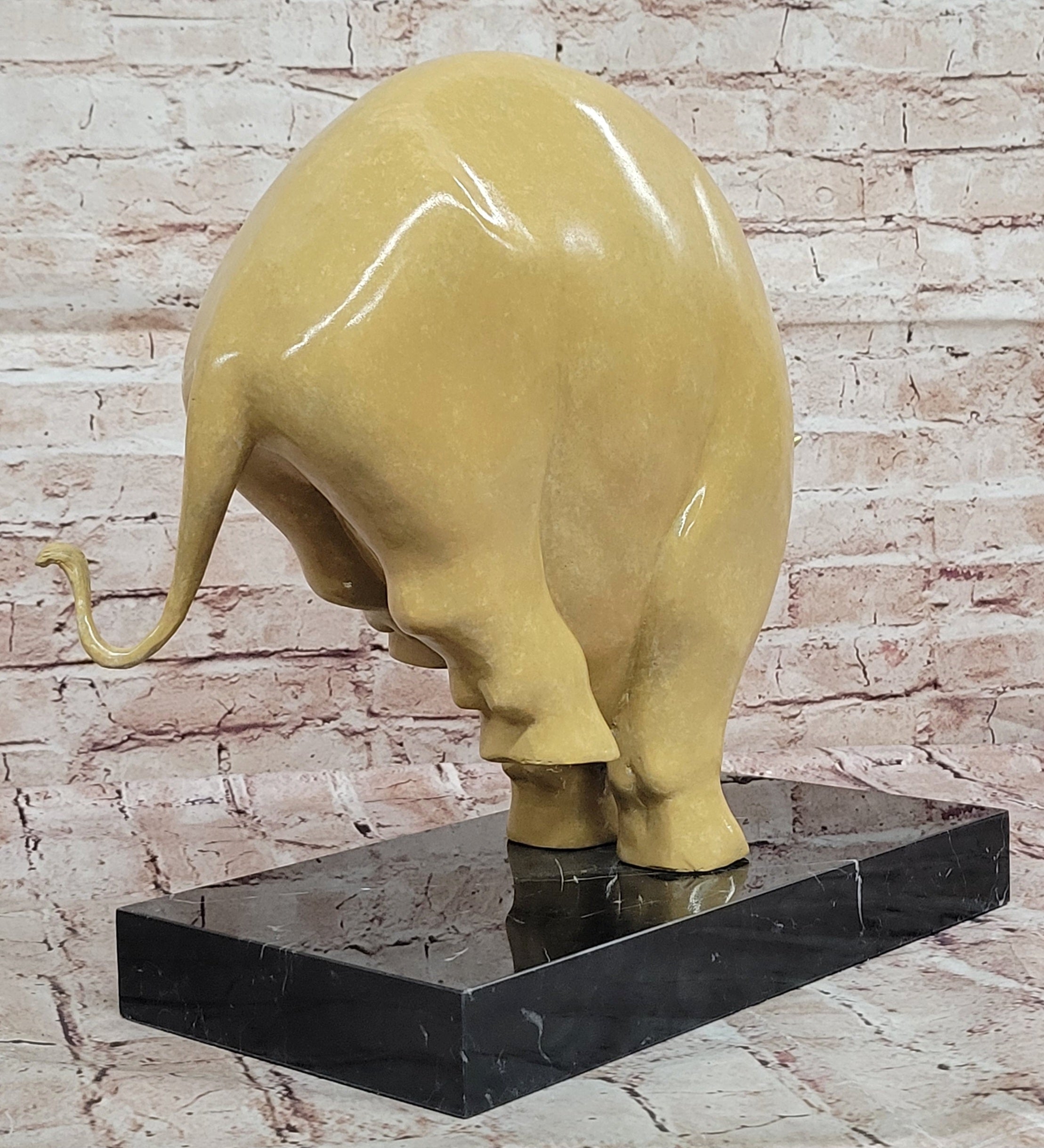 Bronze Bull Modern Abstract Farmhouse Sculpture