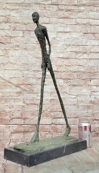 Walking Man Sculpture Inspired by the Work of Giacometti Bronze Sculpture Large