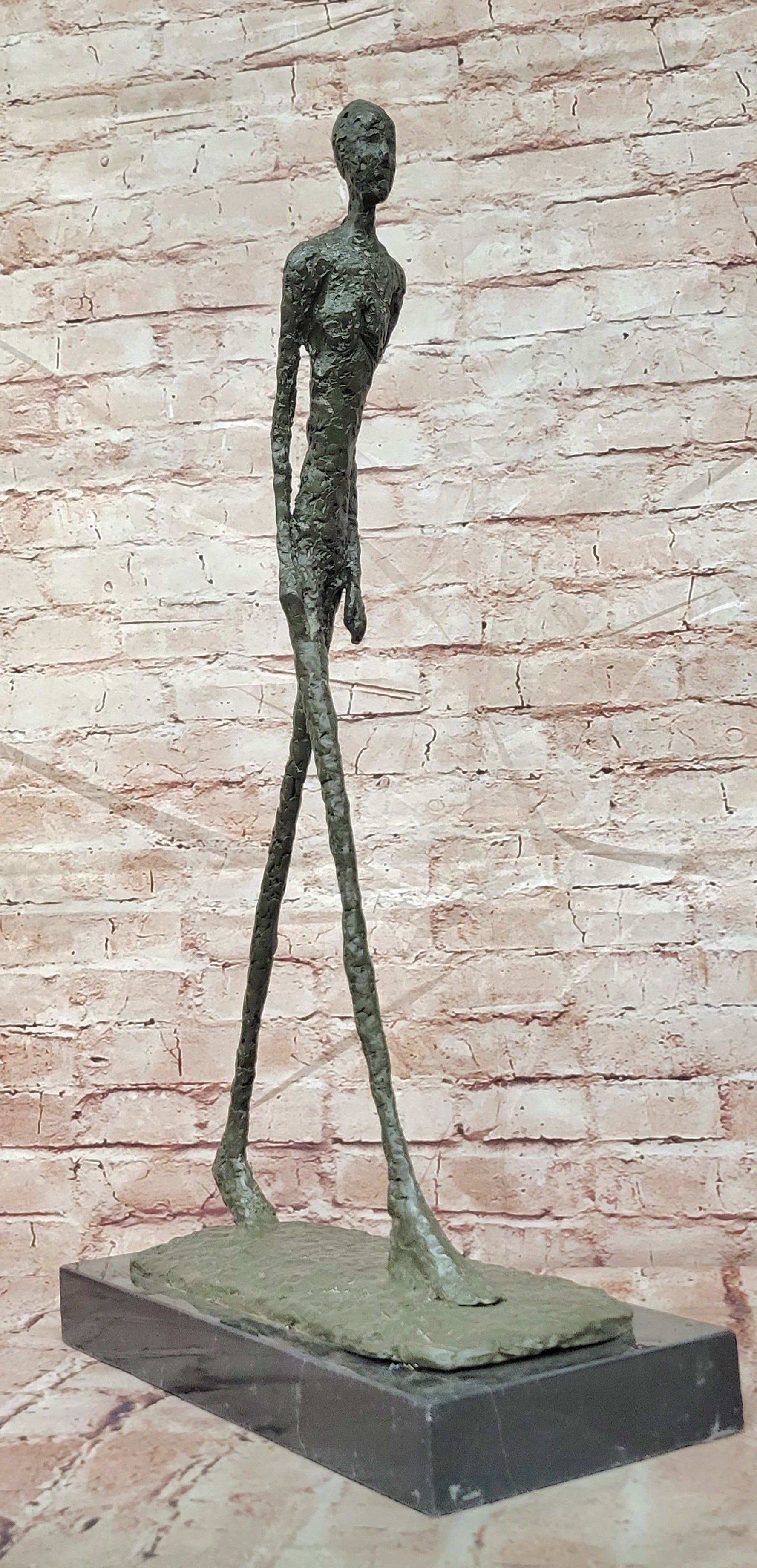 Walking Man Sculpture Inspired by the Work of Giacometti Bronze Sculpture Large