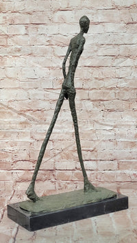 Walking Man Sculpture Inspired by the Work of Giacometti Bronze Sculpture Large