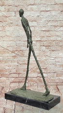 Walking Man Sculpture Inspired by the Work of Giacometti Bronze Sculpture Large