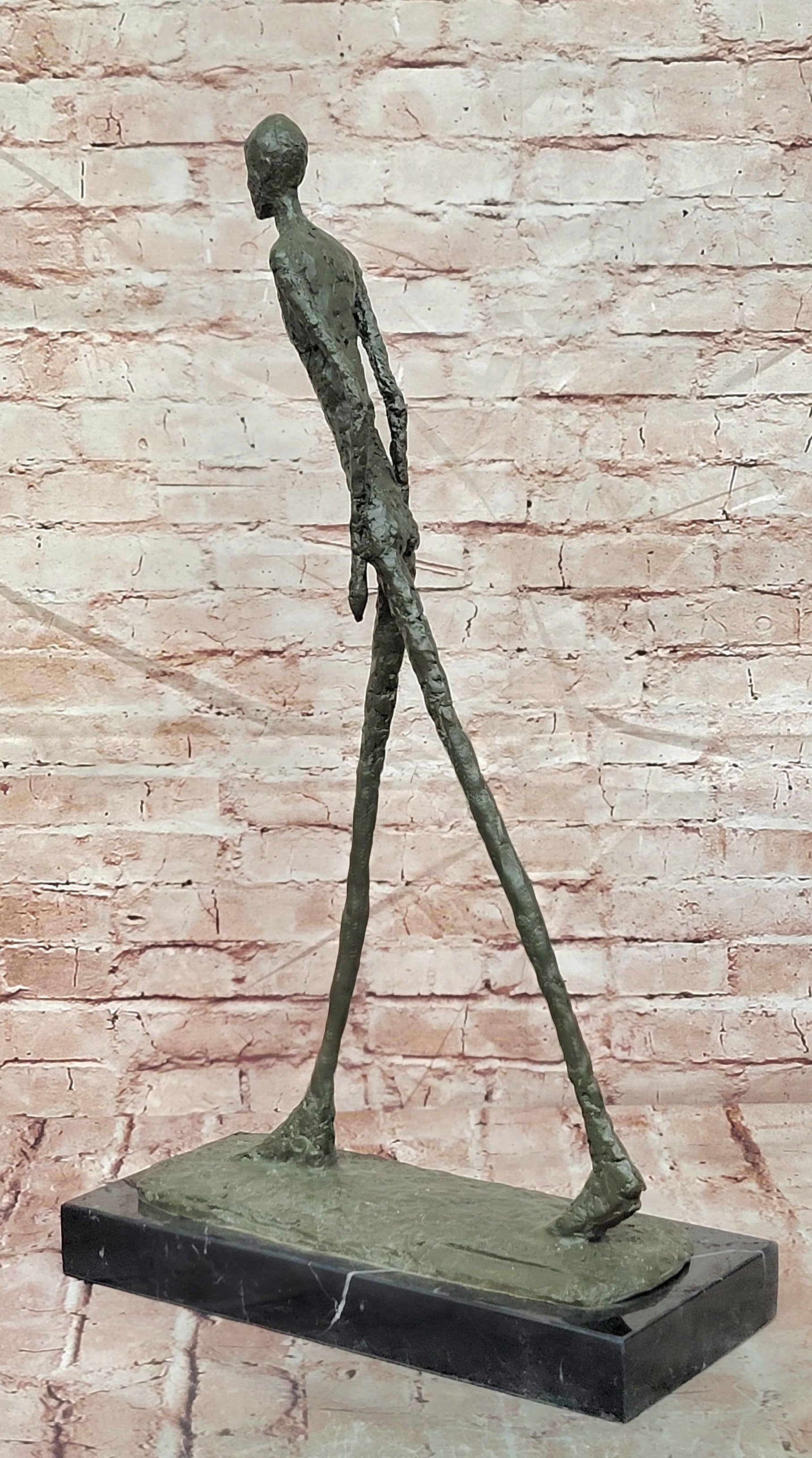 Walking Man Sculpture Inspired by the Work of Giacometti Bronze Sculpture Large