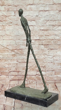 Walking Man Sculpture Inspired by the Work of Giacometti Bronze Sculpture Large