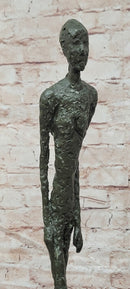 Walking Man Sculpture Inspired by the Work of Giacometti Bronze Sculpture Large