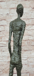 Walking Man Sculpture Inspired by the Work of Giacometti Bronze Sculpture Large